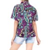 LA LEELA Women's Button Down Short Sleeve Summer Camp Short Sleeves Shirt Hawaiian Club party Casual Tops - 4 of 4