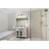 Vaughn 3-Light Vanity Light - Matte Black Steel with Opal Glass Shades, Dimmable, Damp Rated - 4 of 4