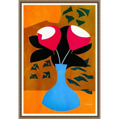 Amanti Art Strawberry Flowers by Bo Anderson Canvas Wall Art Print Framed 16 x 23-in.