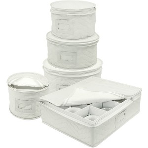 Sorbus Dinnerware Storage 5-Piece Set — Service for 12 - 1 of 4