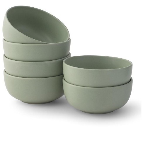 Swlthwen Ceramic Plate Set Of 4 For Desserts, Salads, Appetizers, 8 Inch Dinner Plates Microwave, Oven And Dishwasher Safe, Kitchen Porcelain Plates (Dark Green