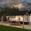Mondawe 12 x 20 ft. Wood Gazebo Cedar Framed Wooden Gazebo, with Galvanized Steel Gable Hardtop Roof Steel Hardtop Patio Gazebo - 2 of 4