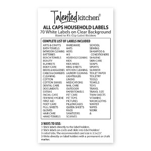 Talented Kitchen 24 Pack Wooden Hanging Tags, 4.33x2.5”, 70 Pre-printed Labels, String, Hanging Labels for Organizing - 1 of 4