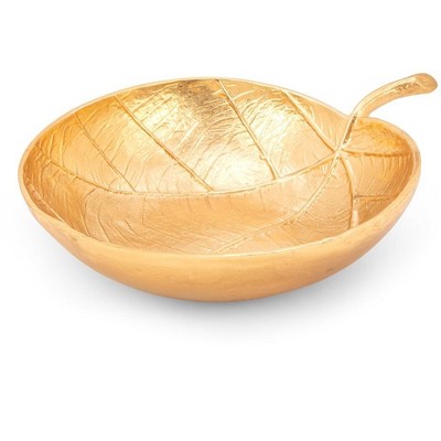 Classic Touch Gold Leaf Bowl 7.5” x 9”