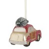 Northlight 5" Red and Gold Glitter Car with Christmas Tree Glass Ornament - 4 of 4