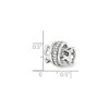 Black Bow Jewelry Sterling Silver with White Crystals Heart Spinner Bead Charm - 2 of 3