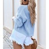 Clearlove Women's Cropped Drop Shoulder Cardigan Long Sleeve Open-Front Knit Shrug Jacket - 4 of 4