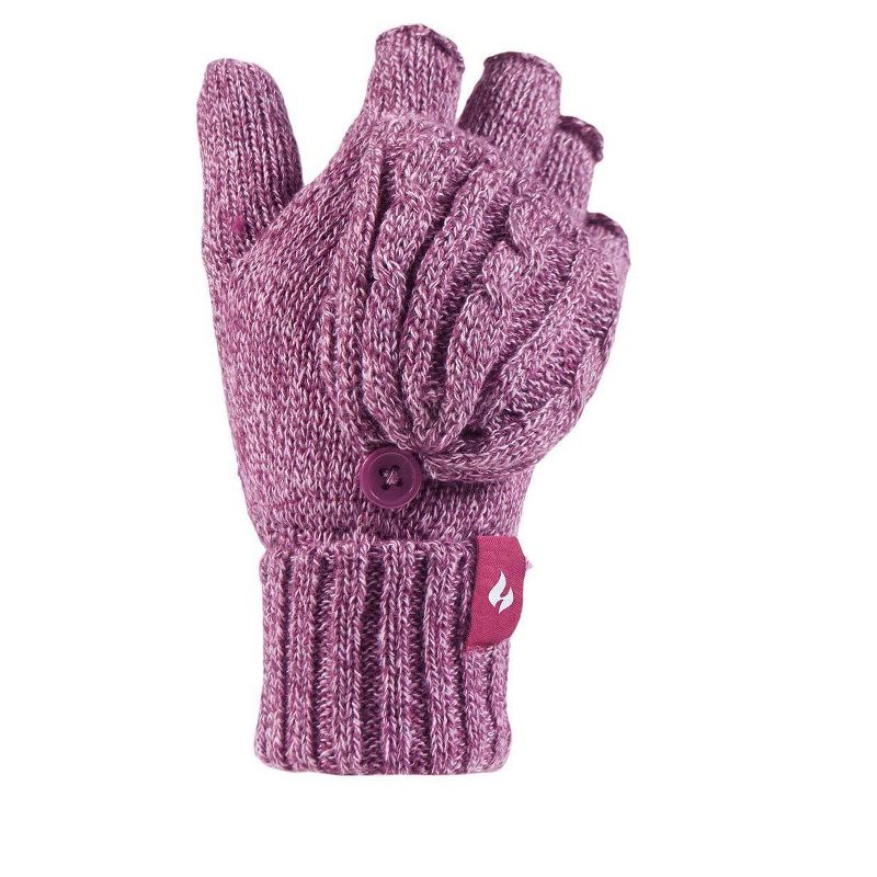 Heat Holders® Women's Converter Gloves | Insulated Cold Gear Gloves | Advanced Thermal Yarn | Warm, Soft + Comfortable | Plush Lining | Winter Accessories | Men + Women’s Gift, 1 of 2