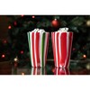 Silipint: Silicone 16oz Pint Glasses: 4 Pack (2) Peppermint & (2) Poinsettia - 4 of 4