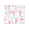 Hudson Baby Infant Girl Cotton Flannel Receiving Blankets Bundle, Mermaid, One Size - 3 of 4