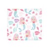 Hudson Baby Infant Girl Cotton Flannel Receiving Blankets Bundle, Mermaid, One Size - image 3 of 4