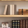 Vintiquewise 8" Classic Linen Book Box – Vintage Decorative Storage Case for Keepsakes, Jewelry, Documents & Home Decor Accent - 3 of 4