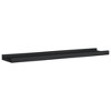 Frame Ledge Shelf Set of 2 Black MDF 23.6 in Storage - 3 of 4