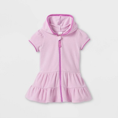 Pink Platinum Toddler Girls Hooded Terry Swim Cover Up