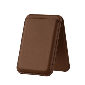 Entronix Leather Magnetic Wallet Attachment for MagSafe & Magnetic Phone Cases – Slim Card Holder Phone Accessory - 1 of 4