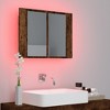 vidaXL LED Mirror Cabinet Smoked oak Engineered wood 23.6 x 4.7 x 17.7 in - 4 of 4