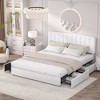 VECELO Upholstered Bed Frame with 1/4 Drawers and Adjustable Headboard, Twin/Full/Queen/King Platform Bed - 2 of 4