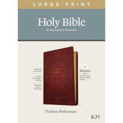  KJV Large Print Thinline Reference Bible, Filament Enabled Edition (Red Letter, Leatherlike, Burgundy) - (Leather Bound) 