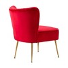 WestinTrends Phoebe Upholstered Tufted Velvet Accent Chair With Metal Leg - 4 of 4