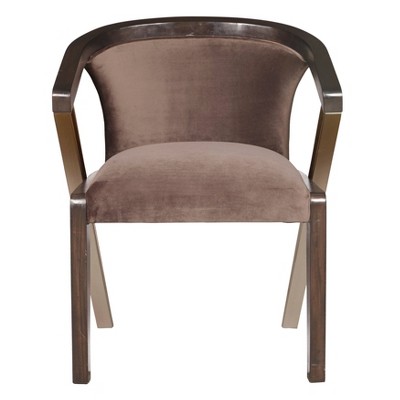 Metal Accent Dining Chair Brown - HomeFare