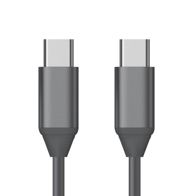 Just Wireless 6' TPU USB C to USB C Power Delivery Cable - Gray