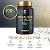 Magnesium Pills Extra Strength Chelated for Ultra Absorption Magnesium Glycinate - 120 Count By Nature's Peak - 4 of 4