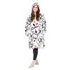 Tirrinia Women Oversized Wearable Blanket Hoodie, Printed Fleece Sweatshirt, One Size Fits All - 3 of 4