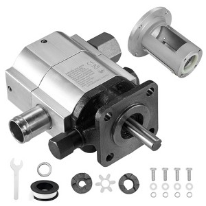 VEVOR Hydraulic Wood Log Splitter Pump Kit, 13 GPM, 2 Stage 4000 PSI Aluminum Hydraulic Gear Pump, with Coupling Installation Base, Silver - 1 of 4