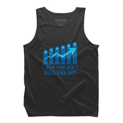 Men's Design By Humans Buy The Dip Sell The Rip By MadderTees Tank Top