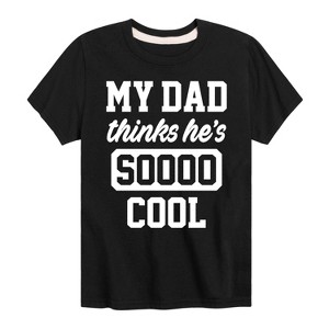 Boys' - Instant Message - Cool Dad He Thinks Short Sleeve Graphic T-Shirt - 1 of 4