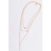 Slickblue Gold Triple Length Chain Necklace, Pearl Trim & Bead Detail, Adjustable 14-21 Inch, Hook Closure - 3 of 3