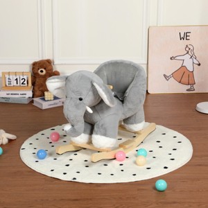 SEVOBAL Toy Vehicles Kids Ride On Rocking Horse with Lullaby Song Hand Puppets and Safety Belt for Toddlers 1-3 Years - 1 of 4