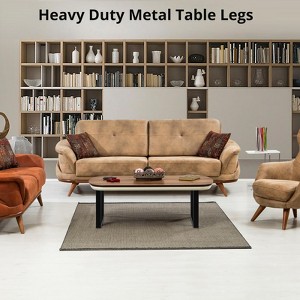 Metal Table Legs Heavy Duty Furniture Legs Square Tube Desk Legs Dining Table Legs Office Tables Computer Desk Legs DIY Bench Legs Set of 2 - 1 of 4
