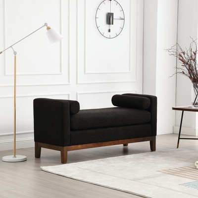 NicBex Modern 53.5" Bedroom Bench Upholstered Accent Stools with 2 Pillows and Wood Frame for Bedroom and Entryway