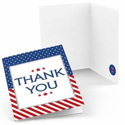 Big Dot of Happiness 4th of July - Independence Day Party Thank You Cards (8 Count)