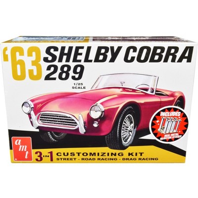 Skill 2 Model Kit 1963 Shelby Cobra 289 3 in 1 Kit 1/25 Scale Model by AMT