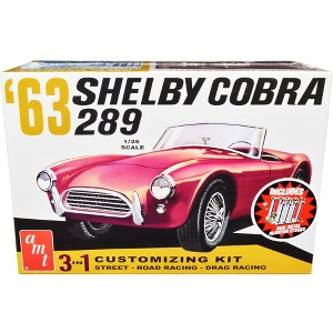 Skill 2 Model Kit 1963 Shelby Cobra 289 3 in 1 Kit 1/25 Scale Model by AMT - 1 of 4