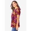 Roaman's Women's Plus Size Ultimate Swing Tee With Keyhole Back - 4 of 4
