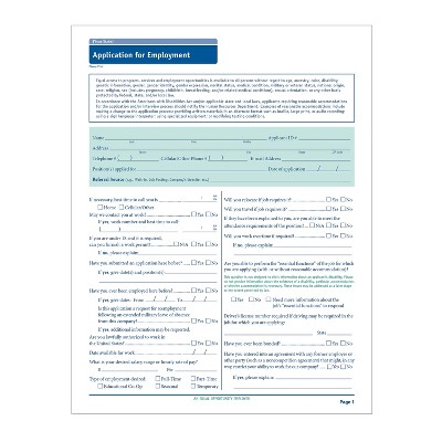 ComplyRight Mississppi Job Application Pack of 50 (A2179MS)