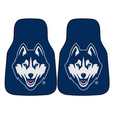 NCAA University of UConn Huskies Carpet Car Mat Set - 2pc