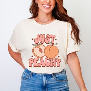 Simply Sage Market Just Peachy Colorful Peach Garment Dyed Tee - 1 of 4