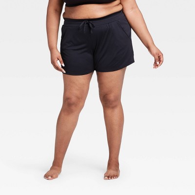 womens plus size knit shorts