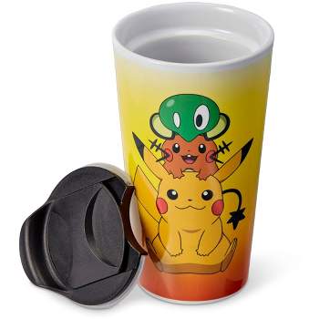 Pokemon 16oz Travel Mug Set: Charizard, Charmander, Pikachu, Group