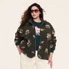 Adult Floral Zip-Up Fleece Jacket - Woolrich x Target Olive Green - 4 of 4