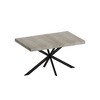 Homy Casa Rectangular Dining Table with Central Contrast Panel and Metal Base, Modern Industrial Style for Dining Room - 2 of 4
