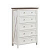 NicBex Farmhouse 5 Drawers Dresser, Wood Rustic Tall Chest of Drawers, Dressers Organizer for Bedroom, Living Room, Hallway - 2 of 4