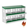 6/8/10 Compartment Galvanized Chicken Nesting Box - Metal Laying Box with Legs for Hens - 2 of 4