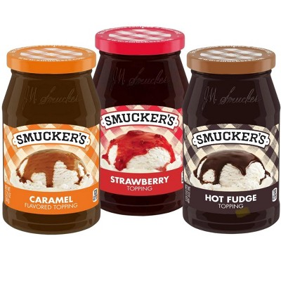 Smucker's Ice Cream Topping Variety Pack (Hot Fudge, Strawberry, Caramel)