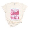 Simply Sage Market See The Good Checkered Garment Dyed Tee - 2 of 4