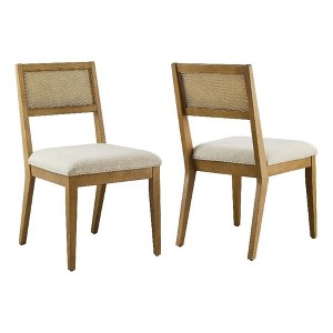 Modway Nimba Faux Rattan Fabric Dining Chairs Set of 2 - 1 of 4